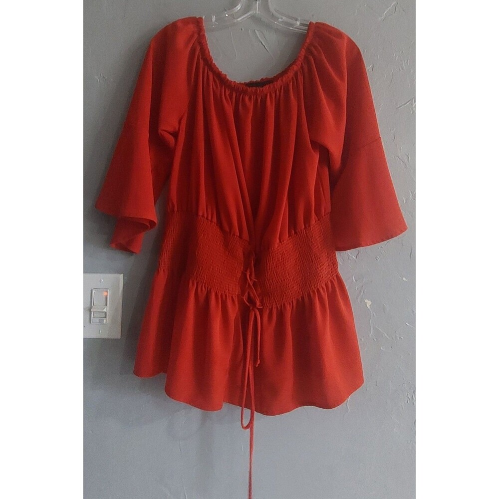 Wishful Tops Blouse Women L, 18 Inch Of Armp To Armp, Polyester, Elastic...